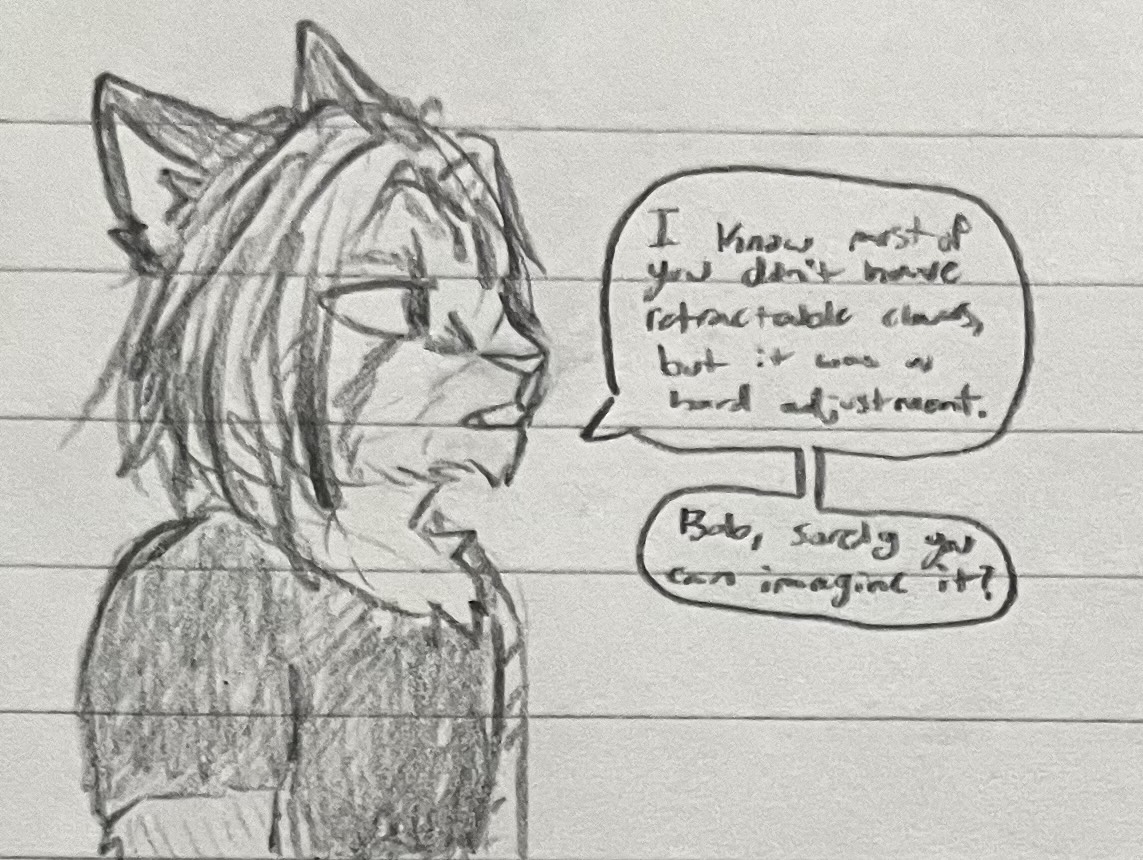 Bucky Barnes. These first few panels were technically drawn way earlier in the month (the 17th), but they're down here (the 30th) so you don't have to go through the whole month to find the last panel. It took me a while to figure out everyone's designs